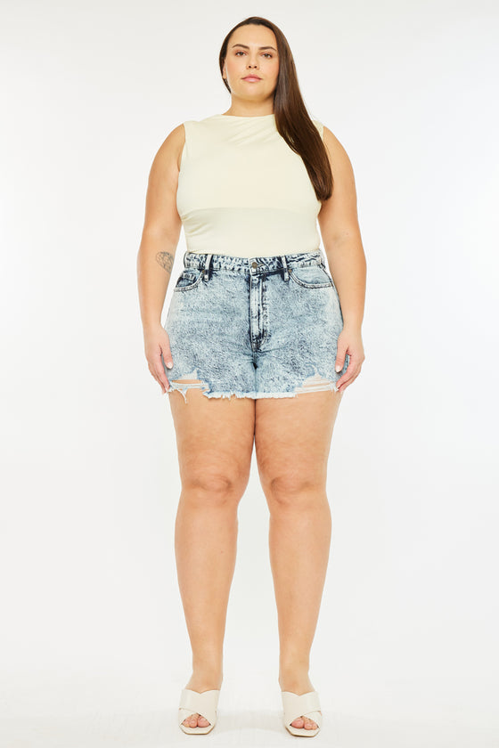 Isabelle Ultra High Rise Mom Shorts (Plus Size)