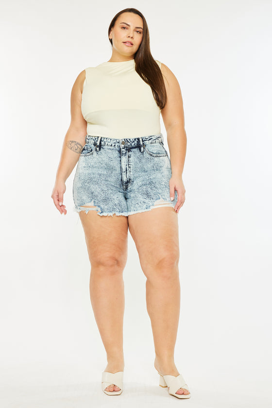 Isabelle Ultra High Rise Mom Shorts (Plus Size)