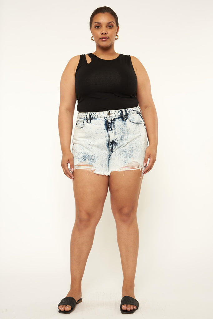 Isabelle Ultra High Rise Mom Shorts (Plus Size) - Official Kancan USA