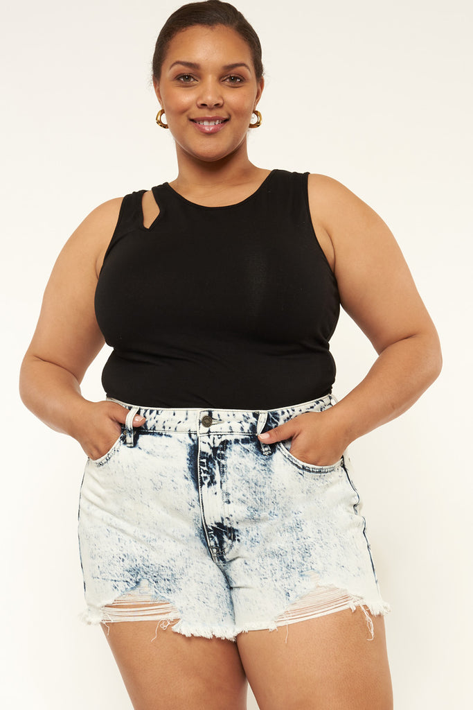 Isabelle Ultra High Rise Mom Shorts (Plus Size) - Official Kancan USA