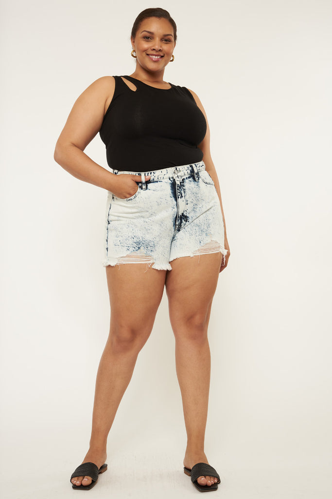 Isabelle Ultra High Rise Mom Shorts (Plus Size) - Official Kancan USA