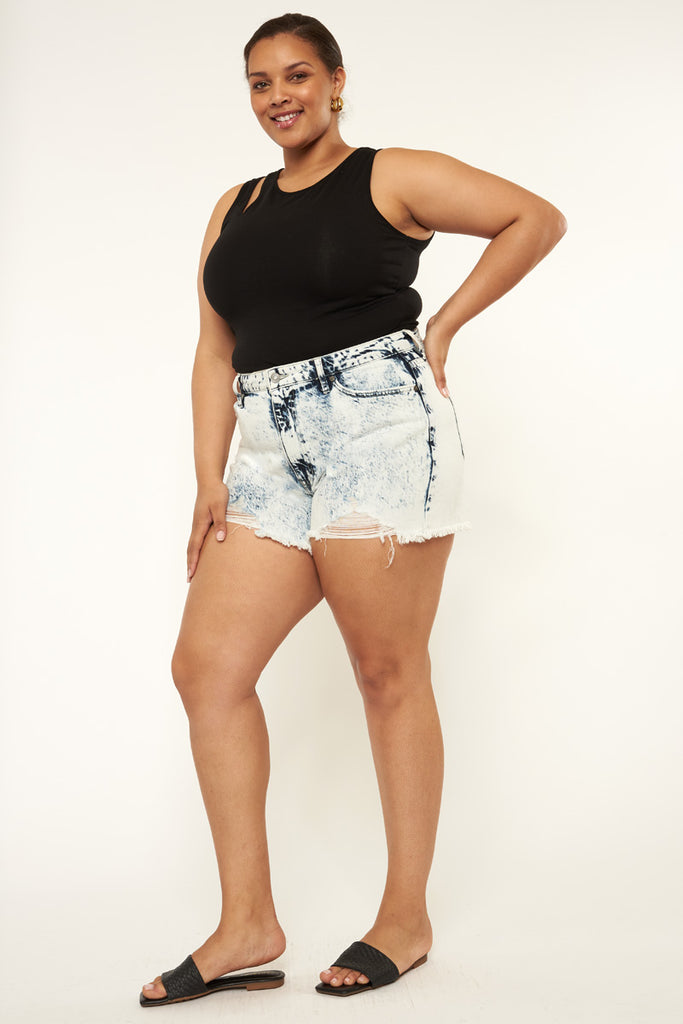 Isabelle Ultra High Rise Mom Shorts (Plus Size) - Official Kancan USA