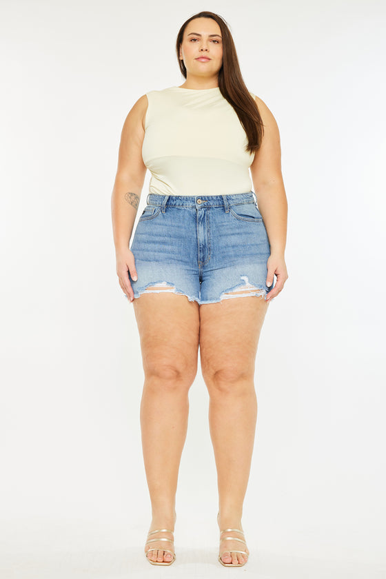 Isabelle Ultra High Rise Mom Shorts (Plus Size)