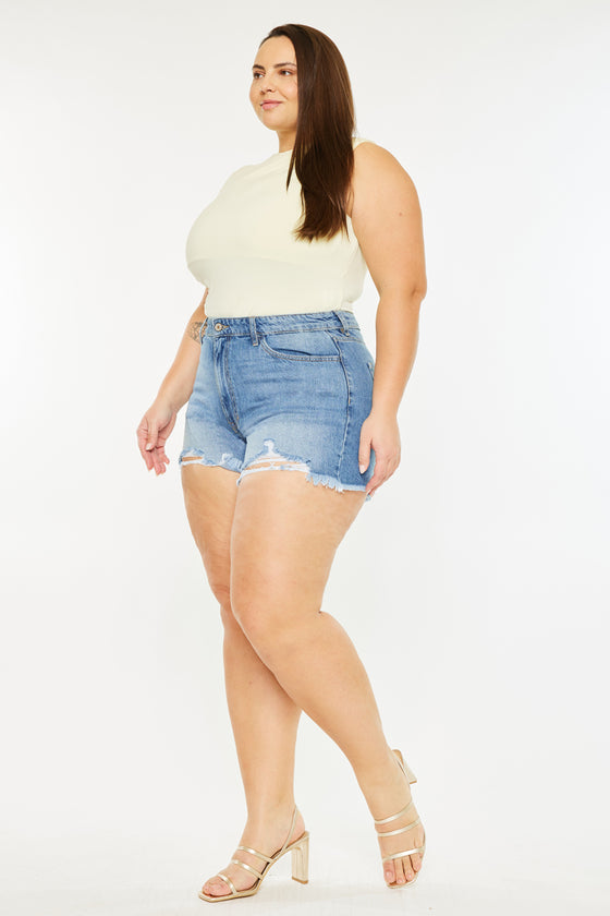 Isabelle Ultra High Rise Mom Shorts (Plus Size)