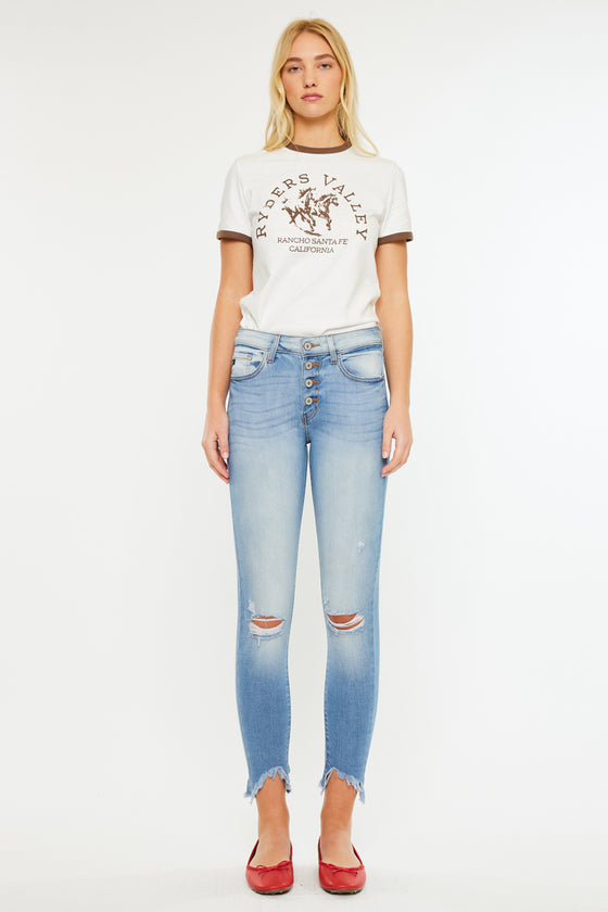 Kitson High Rise Ankle Skinny Jeans