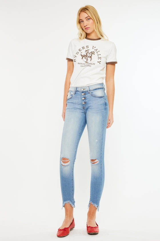 Kitson High Rise Ankle Skinny Jeans