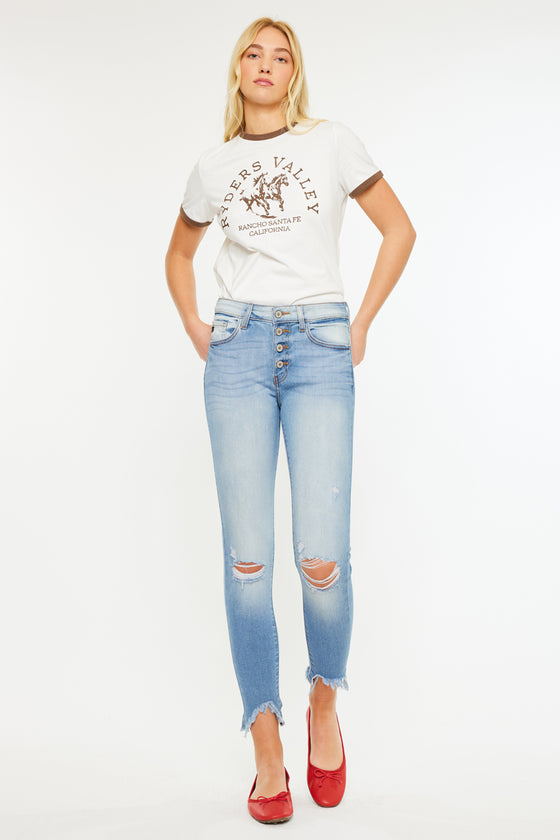 Kitson High Rise Ankle Skinny Jeans