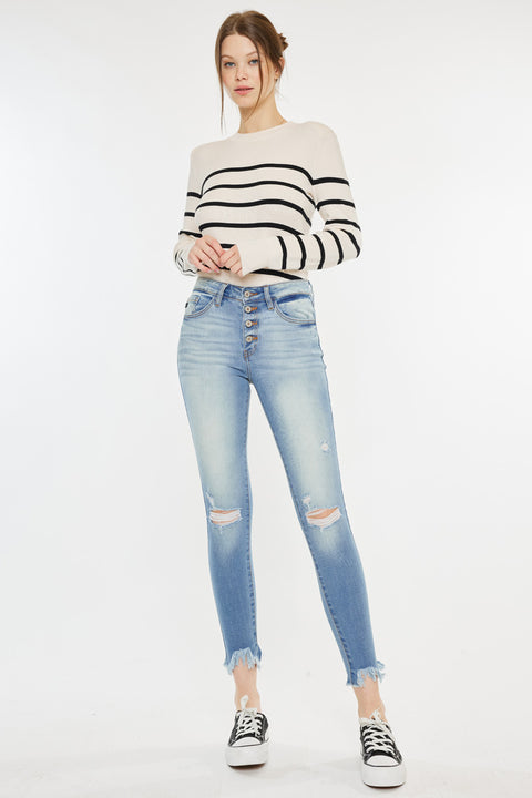 Kitson High Rise Ankle Skinny Jeans - Official Kancan USA