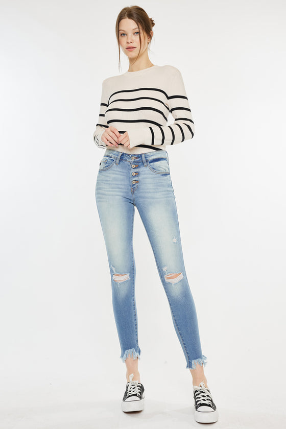 Kitson High Rise Ankle Skinny Jeans - Official Kancan USA