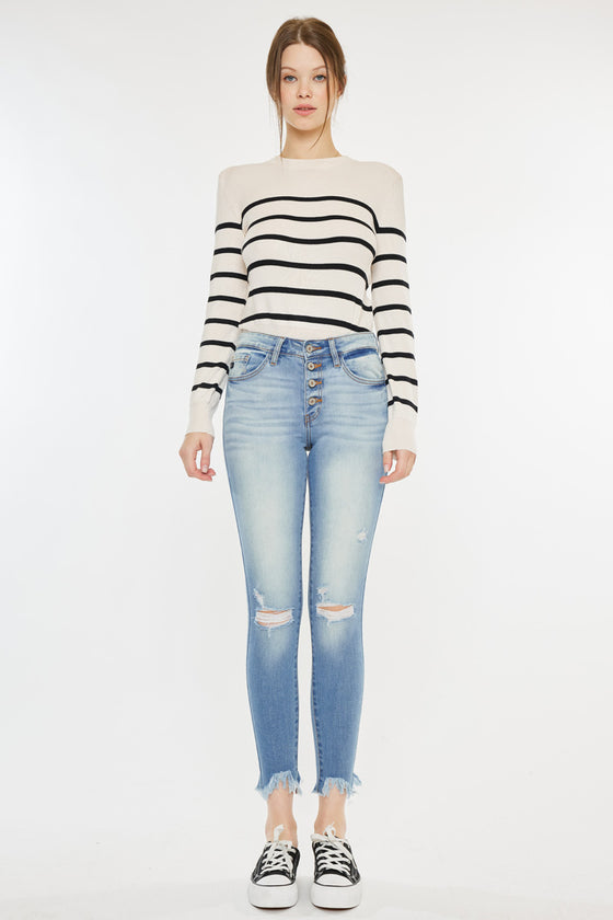 Kitson High Rise Ankle Skinny Jeans - Official Kancan USA