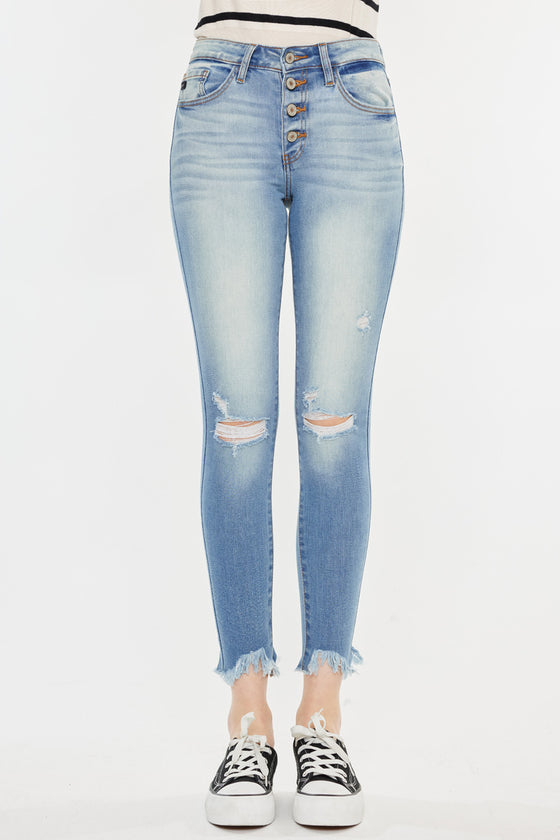 Kitson High Rise Ankle Skinny Jeans - Official Kancan USA