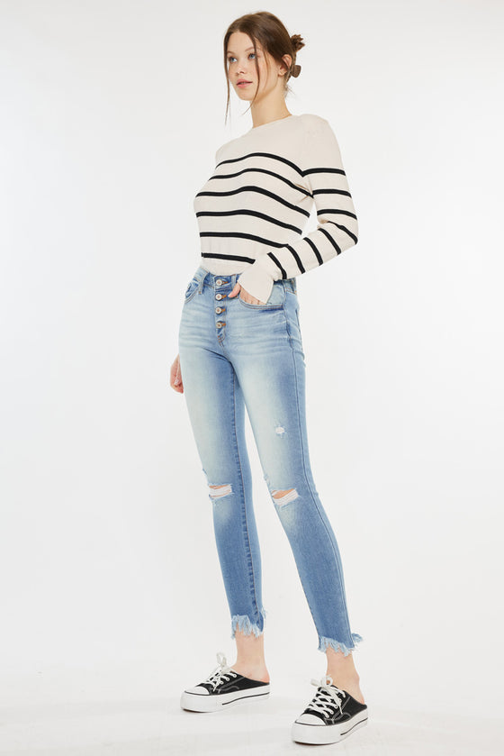 Kitson High Rise Ankle Skinny Jeans - Official Kancan USA