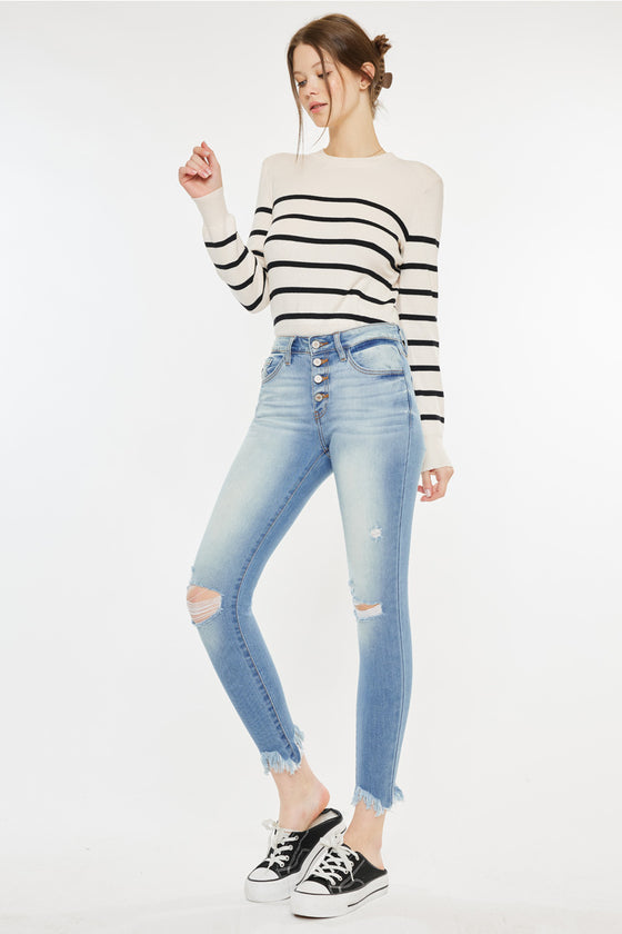 Kitson High Rise Ankle Skinny Jeans - Official Kancan USA