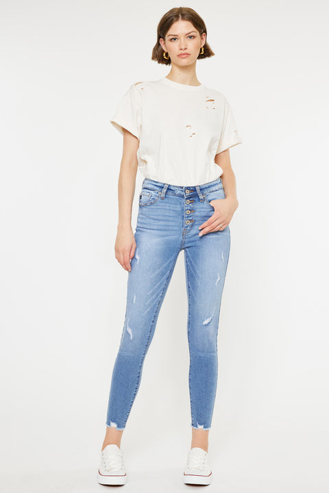 Cecilia High Rise Ankle Skinny Jeans - Official Kancan USA