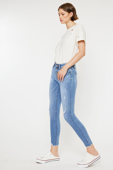 Cecilia High Rise Ankle Skinny Jeans - Official Kancan USA