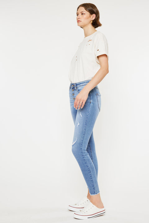 Cecilia High Rise Ankle Skinny Jeans - Official Kancan USA