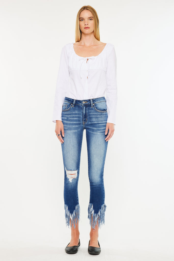 Audrina Mid Rise Ankle Skinny Jeans