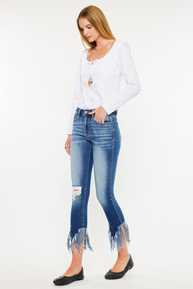 $285 MCGUIRE Mid Rise purchases Distressed Newton Ankle Skinny Jeans