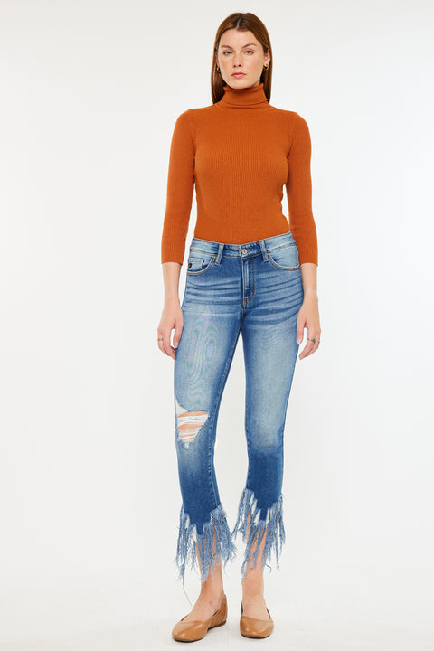 Leslie Mid Rise Ankle Skinny Jeans