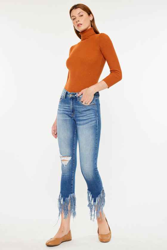 Leslie Mid Rise Ankle Skinny Jeans