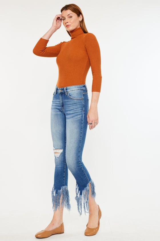 Leslie Mid Rise Ankle Skinny Jeans