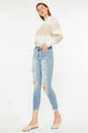 Janine Mid Rise Cropped Skinny Jeans