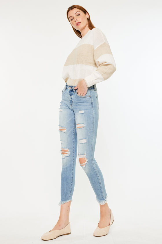 Janine Mid Rise Cropped Skinny Jeans