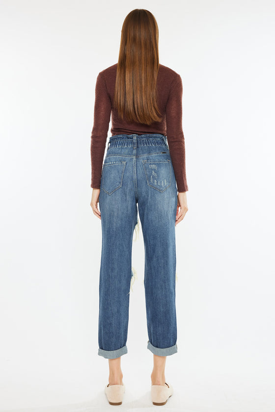 Darel Ultra High Rise Paperbag Mom Jeans