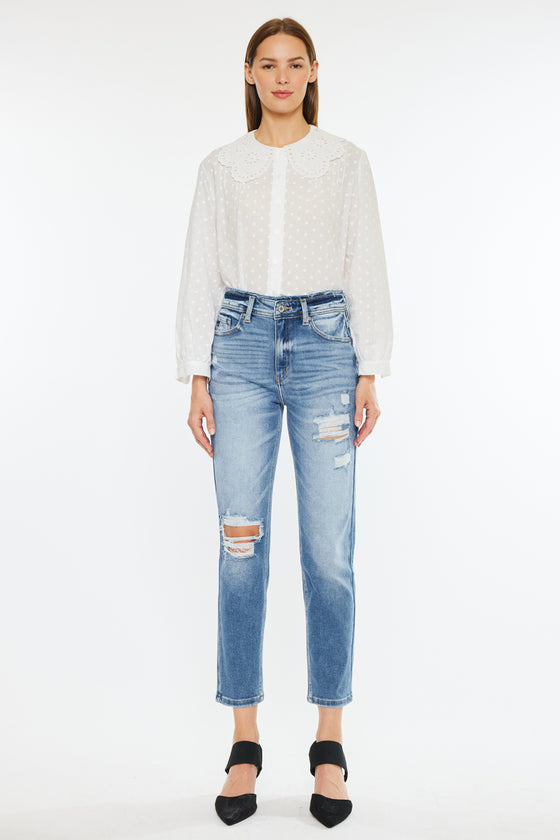 Clemence High Rise Mom Jeans