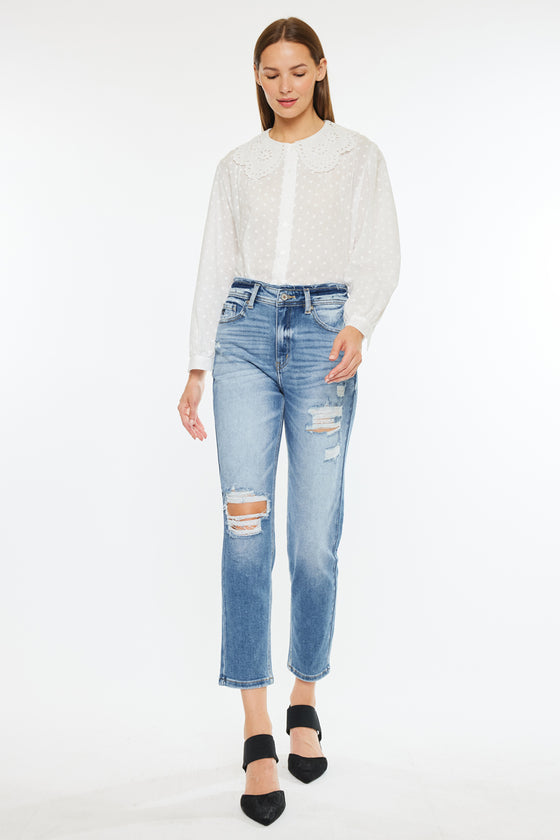 Clemence High Rise Mom Jeans