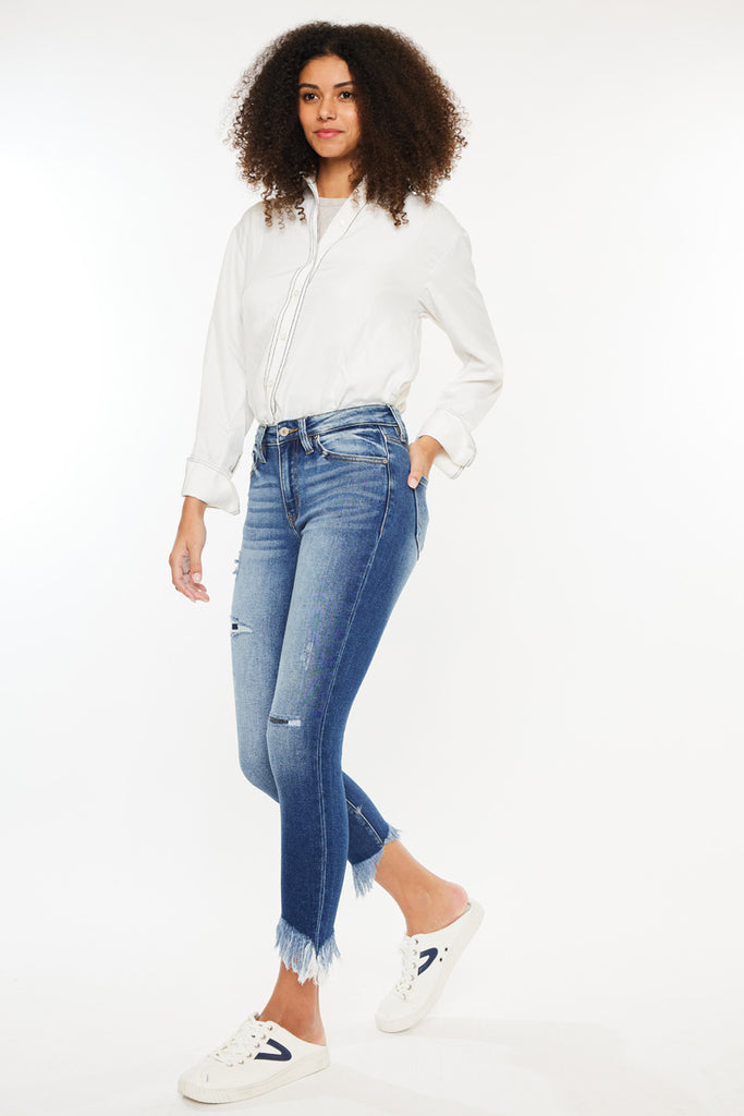 Azaria High Rise Cropped Skinny Jeans - Official Kancan USA