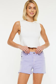  Lilac High Rise Shorts