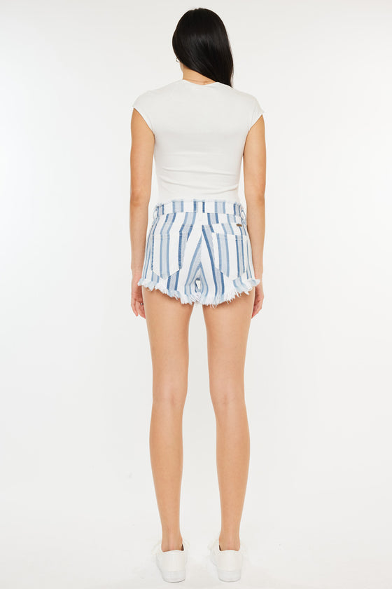 Caspian High Rise Striped Shorts - Official Kancan USA