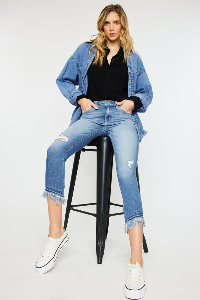 Camila Mid Rise Ankle Skinny Jeans - Official Kancan USA