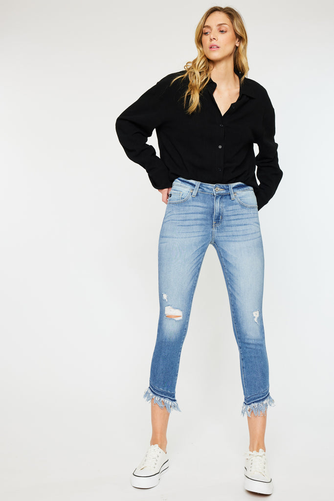 Camila Mid Rise Ankle Skinny Jeans - Official Kancan USA