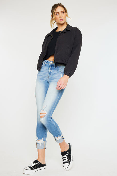 April High Rise Ankle Skinny Jeans - Official Kancan USA