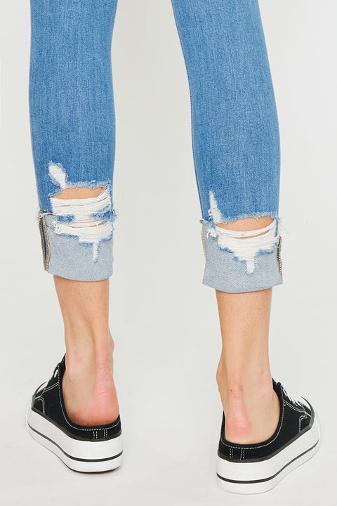 April High Rise Ankle Skinny Jeans - Official Kancan USA