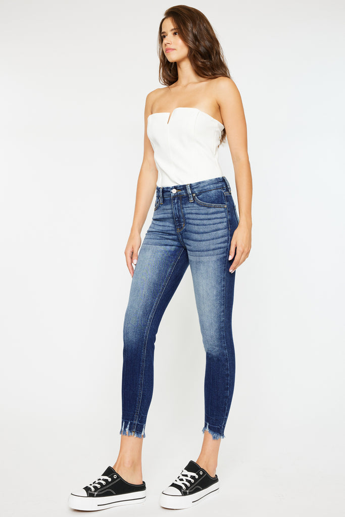 Eliza High Rise Ankle Skinny Jeans - Official Kancan USA