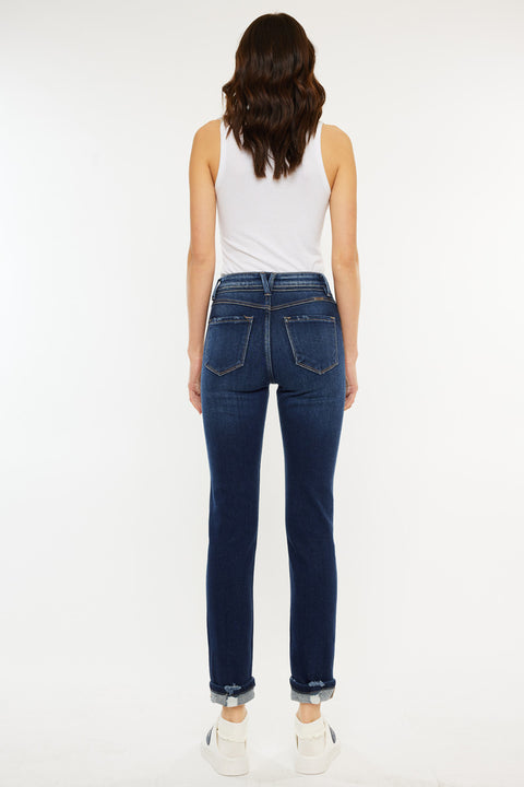 Reese High Rise Slim Straight Leg Jeans - Official Kancan USA