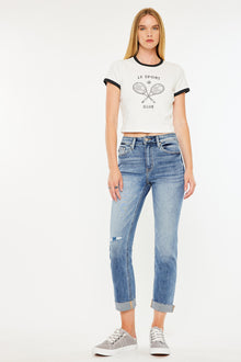  Kaly High Rise Slim Straight Leg Jeans