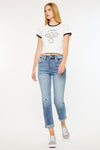 Kaly High Rise Slim Straight Leg Jeans