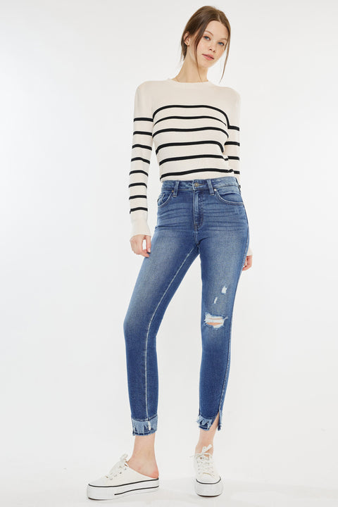 Safiya High Rise Ankle Skinny Jeans - Official Kancan USA