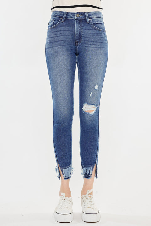 Safiya High Rise Ankle Skinny Jeans - Official Kancan USA