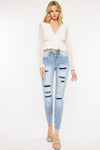 Natasha High Rise Patched Super Skinny Jeans - Official Kancan USA