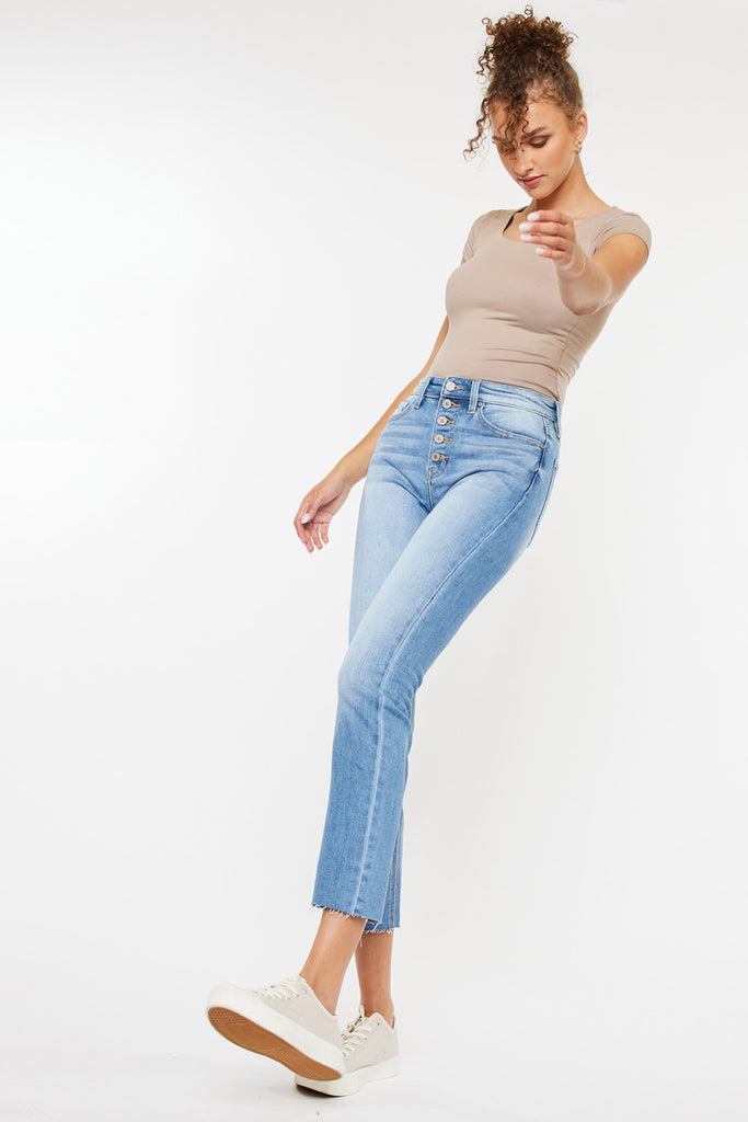 Priscilla High Rise Slim Straight Jeans - Official Kancan USA