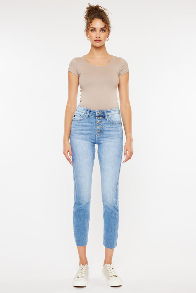 Priscilla High Rise Slim Straight Jeans - Official Kancan USA