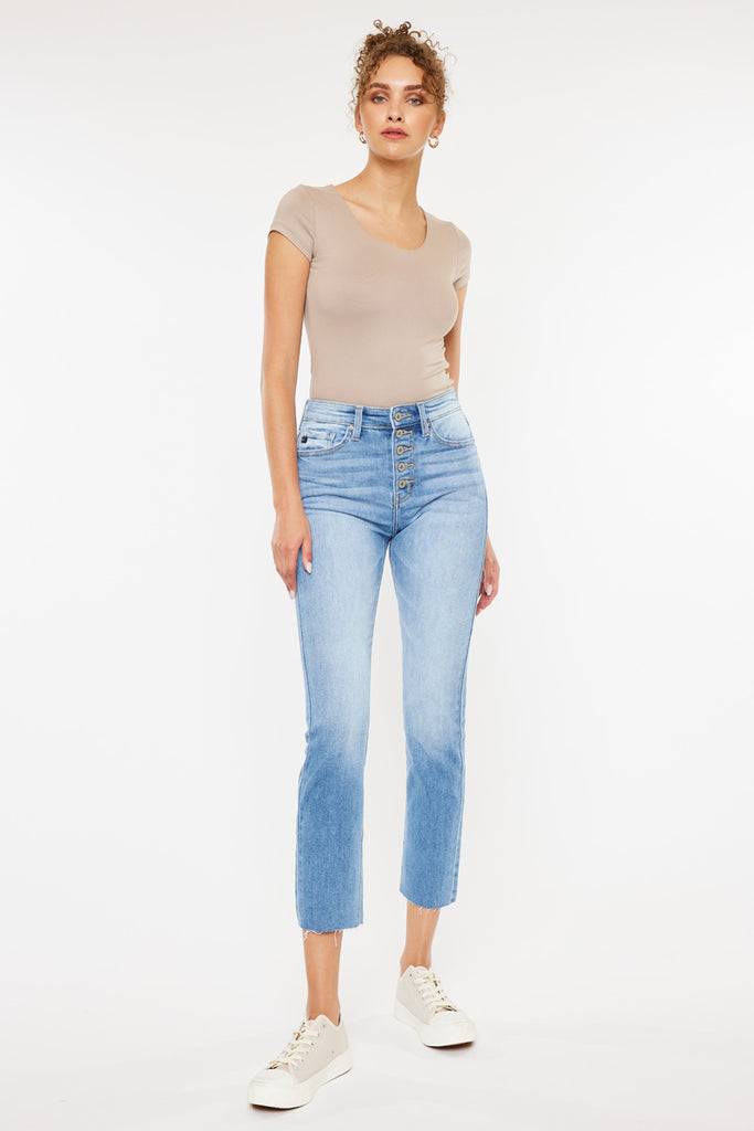 Priscilla High Rise Slim Straight Jeans - Official Kancan USA