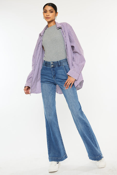 Carlyle High Rise Flare Jeans - Official Kancan USA