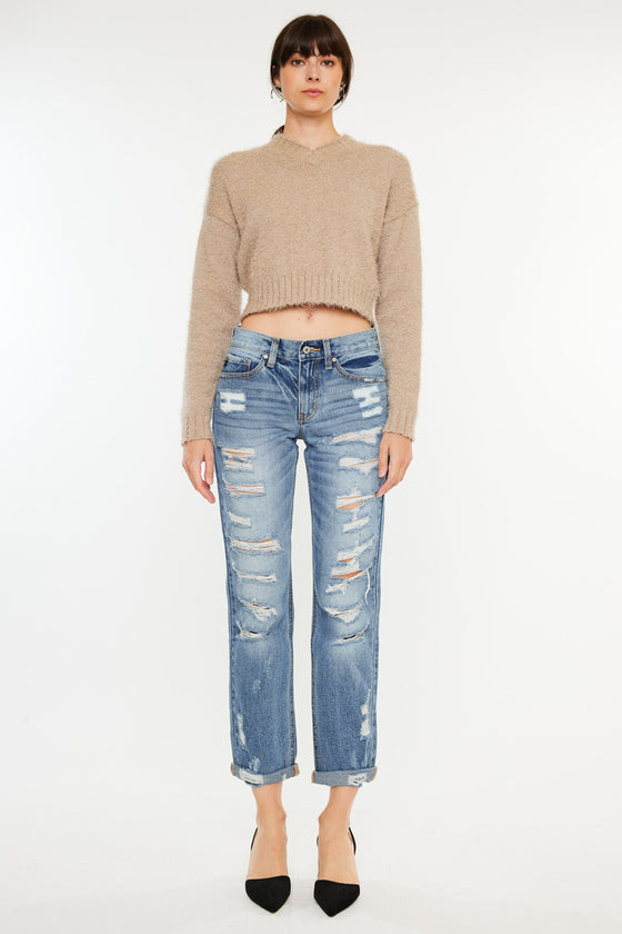 Baker Mid Rise Boyfriend Jeans - Official Kancan USA