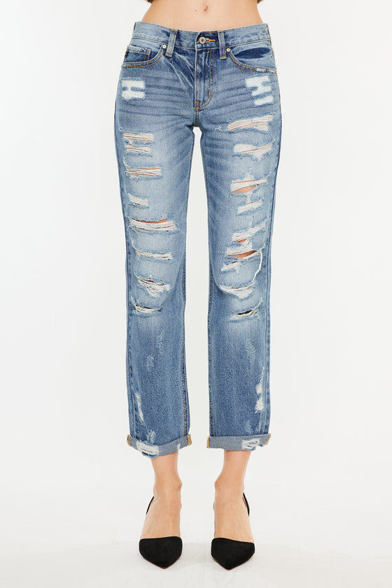 Baker Mid Rise Boyfriend Jeans - Official Kancan USA